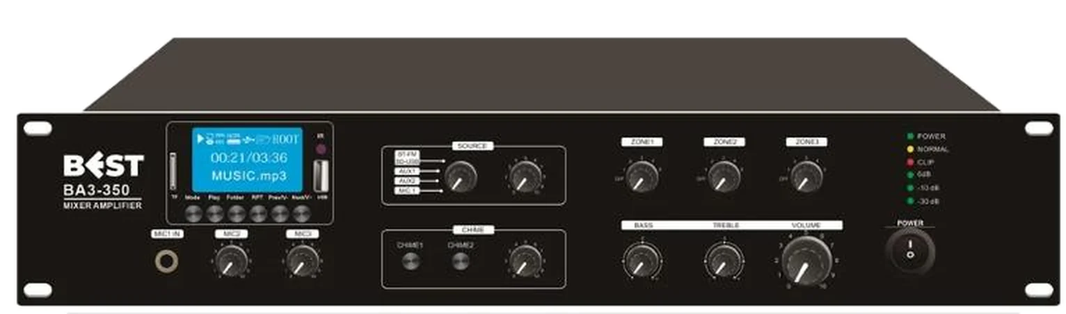 BA3-350Z 3-Zone Mixer Amplifier